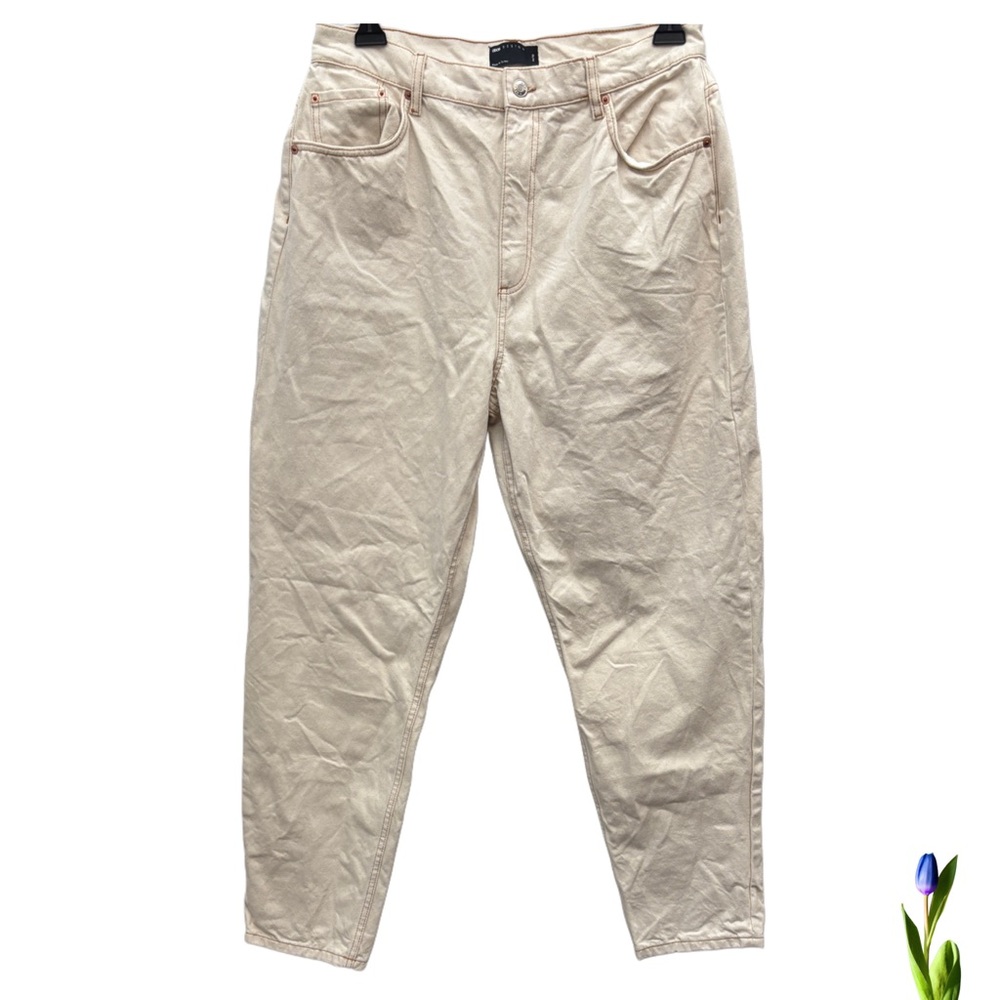ASOS Jeans Size 34x32 Beige Ivory Cotton